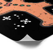 Oh Snap Gingerbread Man Fun Christmas Xmas Mannen  Poster (Hoek)