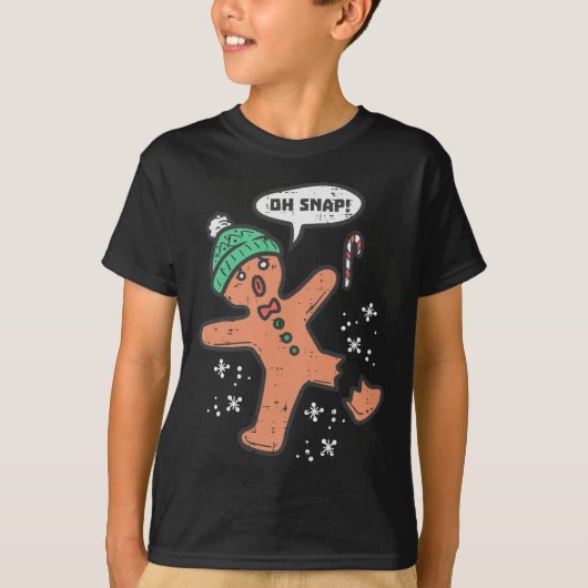 Oh Snap Gingerbread Man Fun Christmas Xmas Mannen  T-shirt (Voorkant)