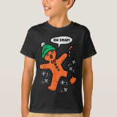 Oh Snap Gingerbread Man Funny Christmas Xmas Men W T-shirt (Voorkant)
