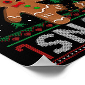 Oh Snap Gingerbread Man Kerstmis Grappig Koekje Ba Poster (Hoek)