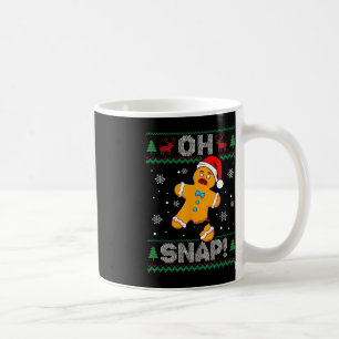 Oh Snap Gingerbread Man Kerstmis Leuk Koekje Lelij Koffiemok