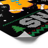 Oh Snap Gingerbread Man Kerstmis Leuk Koekje Lelij Poster (Hoek)