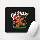 Oh Snap Gingerbread Man Santa Football Funny Chris Muismat (Met muis)