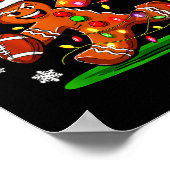 Oh Snap Gingerbread Man Santa Football Funny Chris Poster (Hoek)