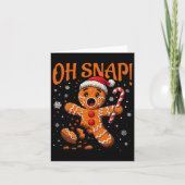 Oh Snap Gingerbread Man Schattige Christmas Cookie Kaart (Voorkant)