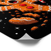 Oh Snap Gingerbread Man Schattige Christmas Cookie Poster (Hoek)