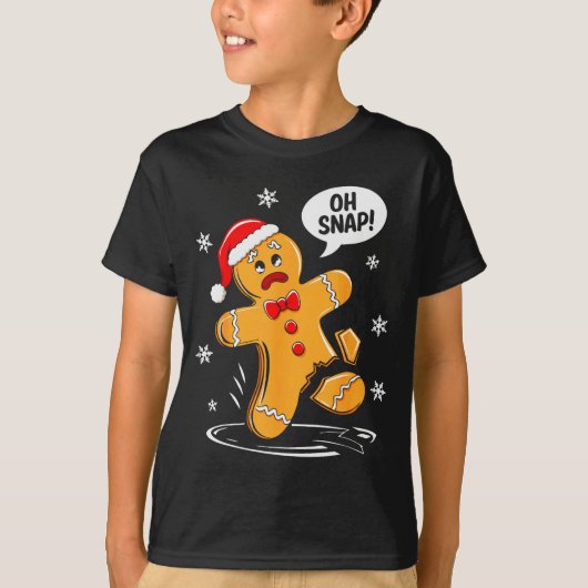 Oh Snap Gingerbread Man Shirt Adult Kids Men Women (Voorkant)