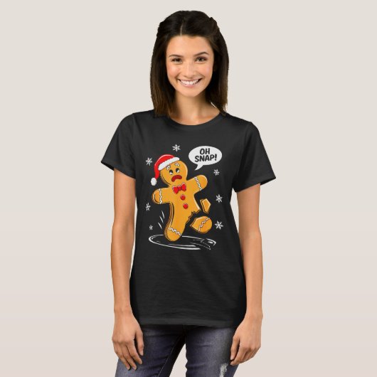 Oh Snap Gingerbread Man Shirt Adult Kids Men Women (Voorkant volledig)