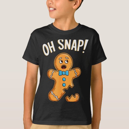 Oh Snap Gingerbread Man Shirt Adult Kids Men Women (Voorkant)