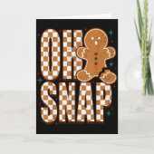 Oh Snap Gingerbread Man Shirt Adult Kids Men Women Kaart (Voorkant)