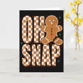 Oh Snap Gingerbread Man Shirt Adult Kids Men Women Kaart (Gele Bloem)