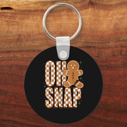 Oh Snap Gingerbread Man Shirt Adult Kids Men Women Sleutelhanger (Voorkant)