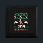 Oh Snap Gingerbread Man Ugly Christmas Sweater-Fun Cadeaudoosje<br><div class="desc">Oh Snap Gingerbread Man Ugly Christmas Sweater-Funny Holiday</div>