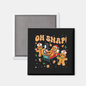 Oh Snap Gingerbread Nurse Funny Nursing Christmas  Magneet (Voorkant / Achterkant)