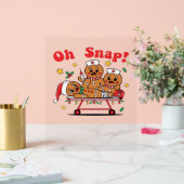Oh Snap Gingerbread School Nurse Christmas Classic Acryl Bord (Huwelijk)