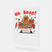 Oh Snap Gingerbread School Nurse Christmas Classic Acryl Bord (Hoek)