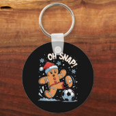 Oh Snap Gingerbreadman Christmas Soccer 1 Sleutelhanger (Voorkant)