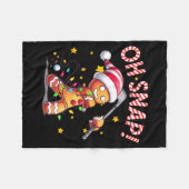 Oh Snap Gingerbreadman Xmas Golfer Golf Christmas  Fleece Deken (Voorkant (Horizontaal))