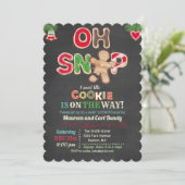 Oh Snap Gingerbrood Cookie Baby shower Kaart (Staand voorkant)