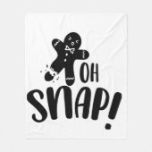 Oh Snap Gingerbrood Cookie Holiday Fleece Deken (Voorkant)