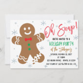 Oh Snap Gingerbrood Cookie Holiday Party Kaart (Voorkant)