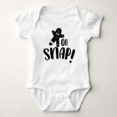 Oh Snap Gingerbrood Cookie Holiday Romper (Voorkant)