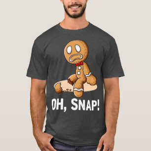 Oh Snap Gingerbrood Cookie Man Broken Leg Ampu T-shirt