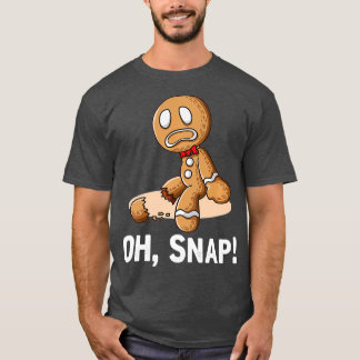 Oh Snap Gingerbrood Cookie Man Broken Leg Ampu T-shirt
