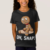 Oh Snap Gingerbrood Cookie Man Broken Leg Amputee T-shirt (Voorkant)