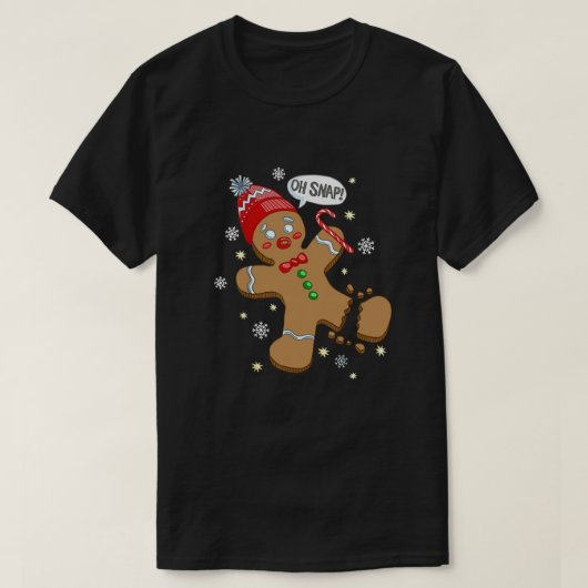Oh Snap Gingerbrood Cookie Man Costume Baking Team T-shirt (Design voorkant)
