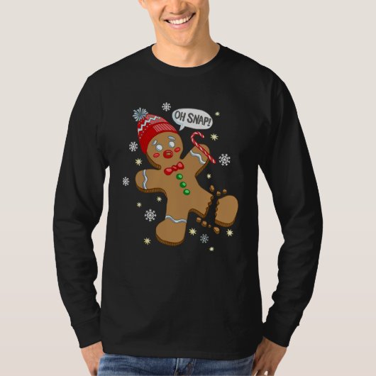 Oh Snap Gingerbrood Cookie Man Costume Baking Team T-shirt (Voorkant)