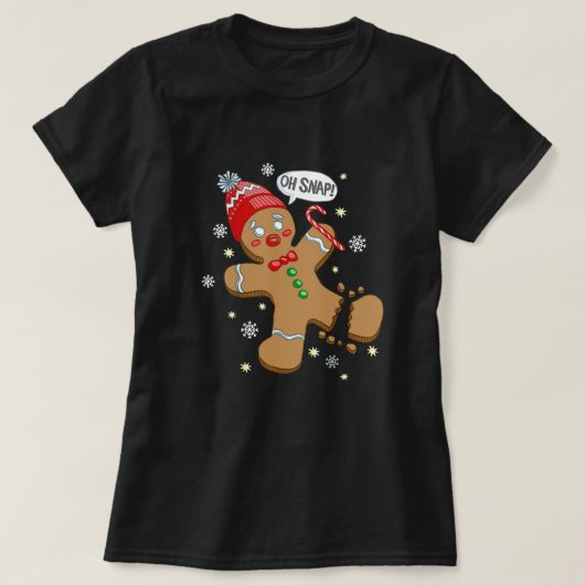 Oh Snap Gingerbrood Cookie Man Costume Baking Team T-shirt (Design voorkant)