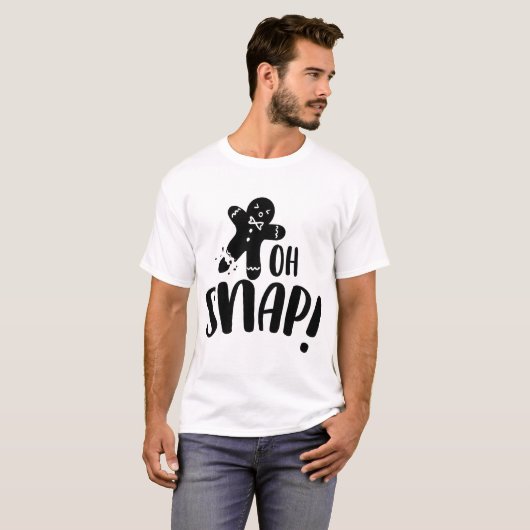 Oh Snap Gingerbrood Cookie T-shirt (Voorkant volledig)
