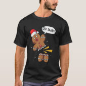 Oh Snap Gingerbrood Funny Kerstmis Mannen Vrouwen T-shirt (Voorkant)