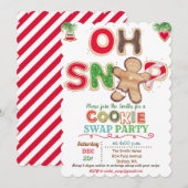 Oh Snap Gingerbrood Man Cookie Exchange Uitnodigin Kaart (Voorkant / Achterkant)