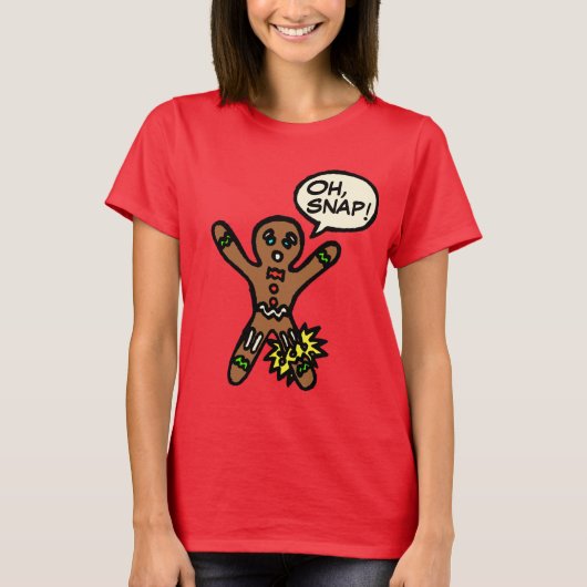Oh Snap Gingerbrood Man Cookie Shirt (Voorkant)