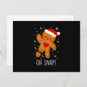 Oh Snap Gingerbrood Man kerstkerstkerstman — Santa Briefkaart (Voorkant / Achterkant)
