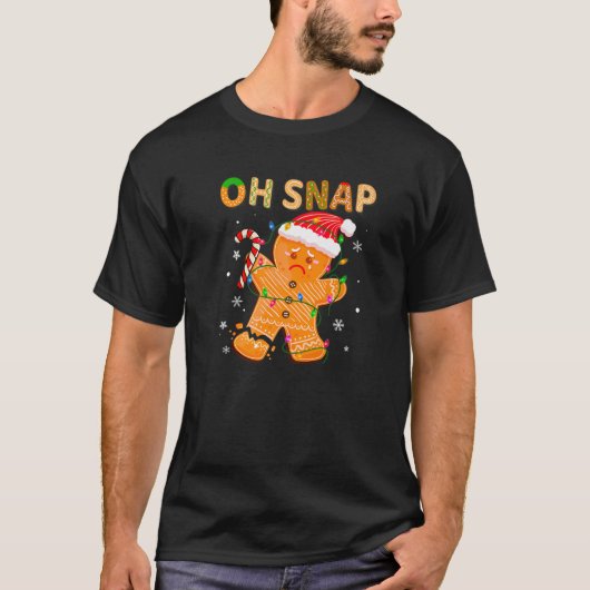 Oh Snap Gingerbrood Man Kerstkoekjeskostume B T-shirt (Voorkant)
