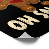 Oh snap gingerbrood man koekje gebroken been poster (Hoek)