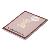 Oh Snap, Gingerbrood Man met Broken Leg Notitieblok (Linkerzijde)