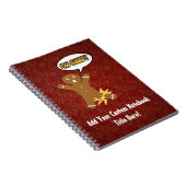 Oh Snap, Gingerbrood Man met Broken Leg Notitieboek (Rechterzijde)