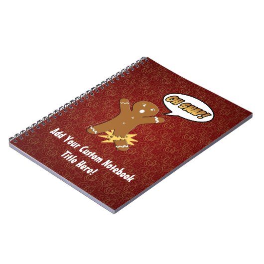 Oh Snap, Gingerbrood Man met Broken Leg Notitieboek (Linkerzijde)