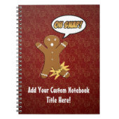 Oh Snap, Gingerbrood Man met Broken Leg Notitieboek (Voorkant)