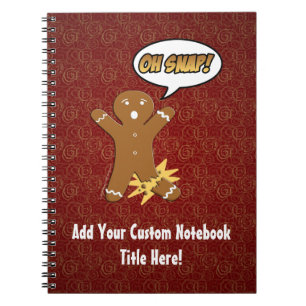 Oh Snap, Gingerbrood Man met Broken Leg Notitieboek