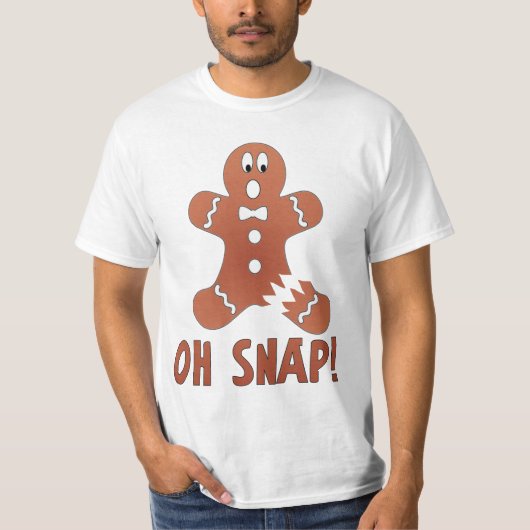 Oh Snap - Gingerbrood Man - Zeer grappig T-shirt (Voorkant)