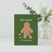 Oh Snap Gingerbrood Men Holiday Briefkaart (Staand voorkant)