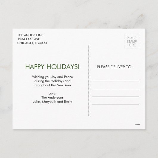 Oh Snap Gingerbrood Men Holiday Briefkaart (Achterkant)