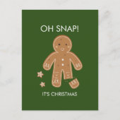 Oh Snap Gingerbrood Men Holiday Briefkaart (Voorkant)
