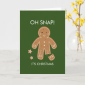 Oh Snap Gingerbrood Men Holiday Greeting Kaart (Gele Bloem)