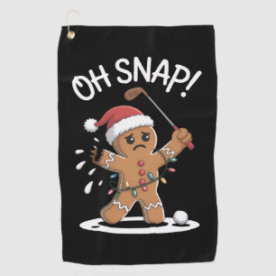 Oh Snap Gingerman Golfer Golf Kerstmis Kerst Golfhanddoek